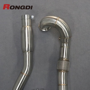 ราคาโรงงานใหม่ ท่อไอเสียสแตนเลส 304 ขัดเงา สำหรับ VW Golf R Mk7 2.0T Audi S3/A3 Quattro 8V 2014+ แบบมีแคท 100% - Product Image 5