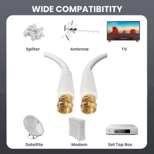 <span class=keywords><strong>Câble</strong></span> coaxial pour <span class=keywords><strong>antenne</strong></span> <span class=keywords><strong>TV</strong></span> avec connecteur F-mâle pour modem satellite, décodeur, plaqué or, 0,5 m/1,8 m/3 m/5 m/10 m/15 m/20 m - Product Image 4