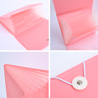Carpeta de archivos al por mayor suministros de papelería de oficina Almacenamiento de cuentas de mano de plástico duradero carpeta de archivos de 6 bolsillos