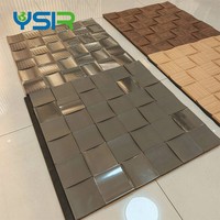 Panneau acoustique mural en mosaïque de qualité supérieure, panneau acoustique décoratif en polyester absorbant le son