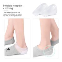 Coussinets de talon en gel de silicone 2-3 cm, rehausseurs de hauteur invisibles pour semelles intérieures