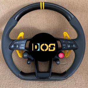 Volant de voiture en cuir carbone mat DOS pour <span class=keywords><strong>Audi</strong></span> <span class=keywords><strong>A1</strong></span> A3 A4 A5 A6 A7 C5 C6 C7 C7.5 C8 B6 B7 B8 B8.5 B9 S5 S6 S7 - Product Image 6