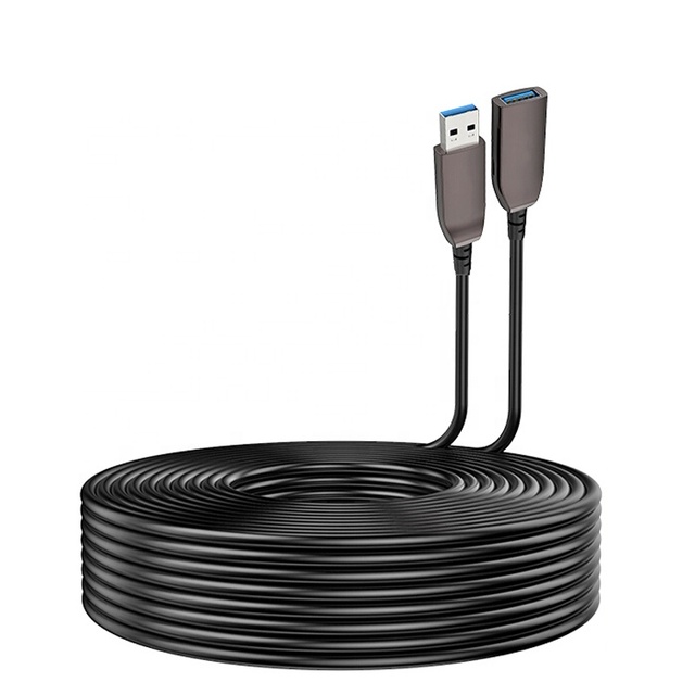 USB3.0 3.1 AOC Male to Female Extension Cable Hybrid Active Optical Fiber USB3.0 Extender 20/30/50/70/100M