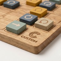 Jeu de Logique Montessori Personnalisé OEM Astronaute : Bloc de Rotation des Flèches, Jeu de Codage, Jouet d'Entraînement au Raisonnement Spatial avec Cartes