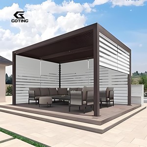 Pérgola Bioclimática Motorizada para Jardín Exterior, Impermeable, con Techo de Aluminio y Persianas Ajustables - Product Image 6