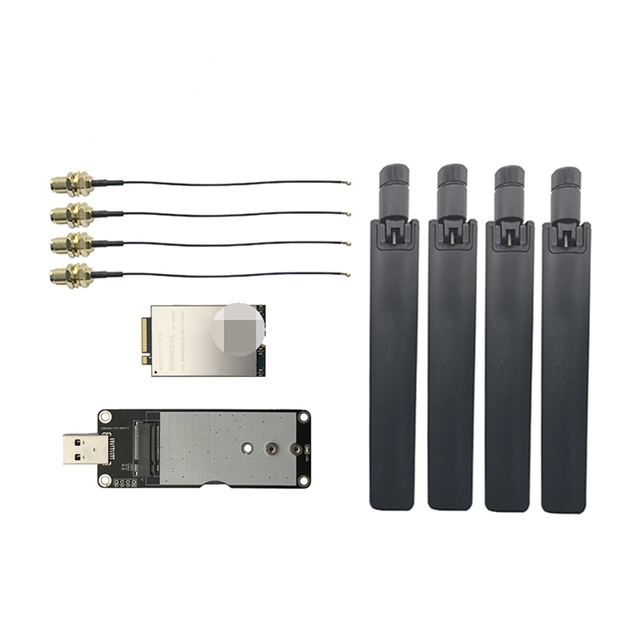 RM500Q-GL 5G Modem M.2 Module with USB 3.0 Adapter SIM Card Slot+pigtail+5G Antenna Worldwide 5G RM500Q