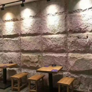 Hochwertige Wand dekor platten Pu Faux Stone Panels 3d Pebble Cultural Stone, Mountain Rock, Pilz Stone Rock <span class=keywords><strong>Wall</strong></span> Panel - Product Image 3