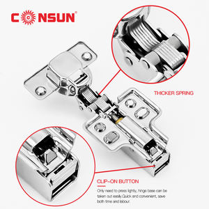 Consun Groothandel 35mm RVS Verborgen Clip-on Soft Close Scharnieren Meubels Keuken Kastdeur Scharnieren - Product Image 4