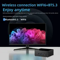 Mini PC R5 AMD Ryzen 5 5600H DDR4 3200MHz 16 Go de RAM 512 Go SSD M.2 2280 NVMe Wifi6 BT5.3 PCIE3.0 Ordinateur de jeu, de bureau et DIY