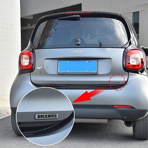 Emblème de voiture Brabus, badge en métal argenté auto-adhésif, logo pour coffre, pour véhicules Mercedes Benz Smart - Product Image 2