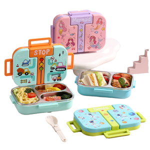 Contenedor Bento Reutilizable de Acero Inoxidable 304, con 3 Compartimentos, Apto para Microondas, Hermético y Térmico, Venta al Por Mayor - Product Image 1