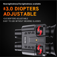 Jumelles numériques 3D 4K à vision nocturne infrarouge à œil nu, montées sur casque, pour la chasse, le camping et l'enregistrement vidéo