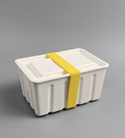 Boîte moulée en pâte à papier biodégradable et écologique de qualité supérieure avec logo personnalisé