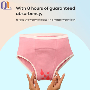 ชุดชั้นในประจำเดือนสีชมพูชุดชั้นใน<span class=keywords><strong>ประจำเดือน</strong></span>ซึมซับ4ชั้นสำหรับการมีประจำเดือนในระดับปานกลางหรือแสง - Product Image 6