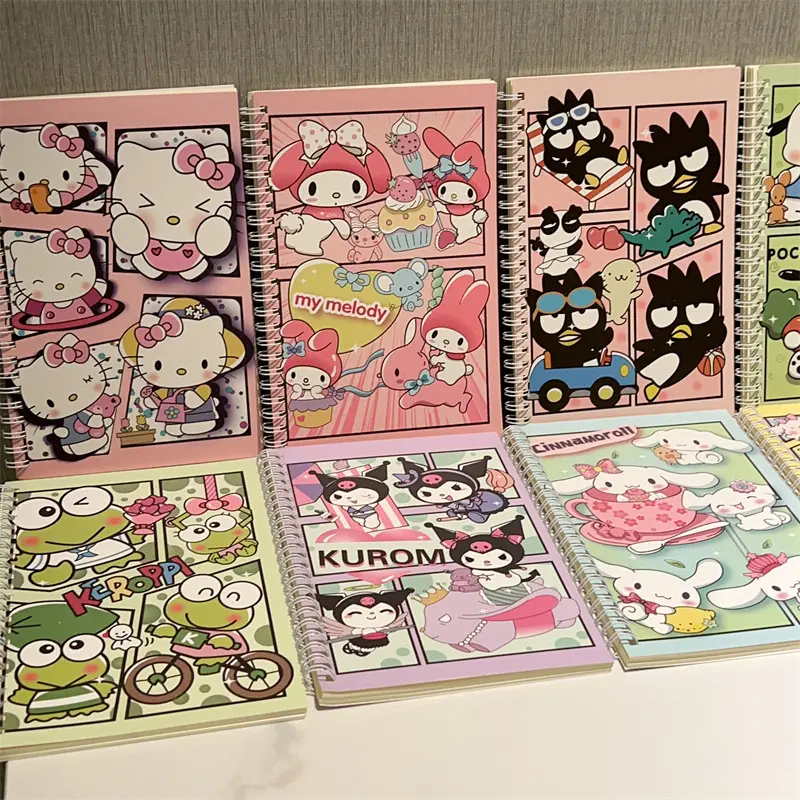 Cuaderno de bobina A5 dibujos animados Sanrio alta belleza chica corazón cuaderno estudiante lindo cuaderno grueso