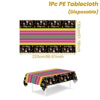 Jour des morts fête nappe rectangulaire jetable imperméable à l'huile imprimé crâne conception techniques non tissées pour hommes femmes