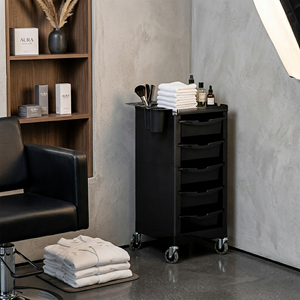 Carrello Professionale <span class=keywords><strong>a</strong></span> 5 Ripiani per Salone con Porta Extension, Carrello Estetista ad Alta Capacità con Ruote Silenziose per Parrucchieri - Product Image 4