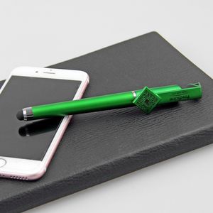 Высококачественная пластиковая гелевая ручка 3 в 1 для продвижения бизнеса мягкая сенсорная ручка для экрана с функцией печати QR-кода подставки для мобильного телефона - Product Image 5