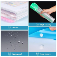 Dossiers de classement en plastique transparents à 11 trous, pochettes de rangement pour documents A4, dossiers de classement personnalisés