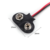 Clip de batterie 9V personnalisable 2.1mm X 5.5mm mâle DC Plug pour Arduino Electronics Connector pour Student Experiment STEM Project