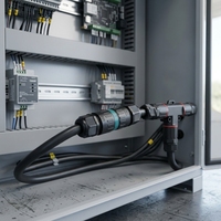 Connecteur rapide étanche M20 série IP68, faisceau de câblage en ligne haute intensité de type T à montage sur panneau