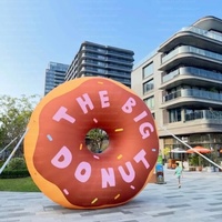 Donut gonflable géant, donut gonflable surdimensionné, grand donut gonflable pour la promotion de boulangerie/festival culinaire/événement sur les desserts/fête