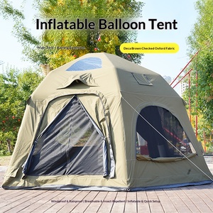 <span class=keywords><strong>Tente</strong></span> de camping <span class=keywords><strong>gonflable</strong></span> de luxe tout temps Glamping 4,5 m avec auvent extensible >3000 mm en PVC Oxford imperméable, triple couche, montage rapide en 20 secondes - Product Image 5
