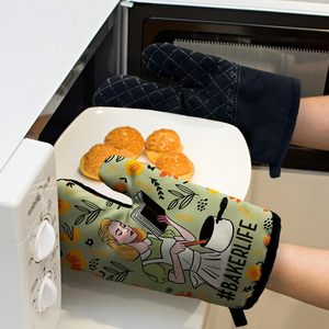 Ensemble de gants et de maniques de cuisine en silicone personnalisés avec sublimation, qualité alimentaire, résistants à la chaleur, compatibles lave-vaisselle - Product Image 3
