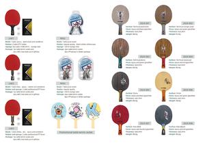 Professionale 2 giocatori <span class=keywords><strong>ping</strong></span> <span class=keywords><strong>pong</strong></span> pagaie racchette in fibra di carbonio e legno con fondo in gomma pale Pingpong - Product Image 4
