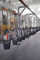 Ligne de peinture en poudre entièrement automatique avec cabine et four de cuisson en acier résistant à la corrosion pour usine de profilés