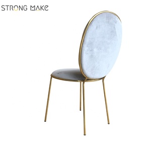 Hôtel <span class=keywords><strong>restaurant</strong></span> ou café utilisation velours tissu sans <span class=keywords><strong>bras</strong></span> chaise de table à manger - Product Image 4