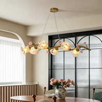 Lampe suspendue en cuivre de luxe pour la décoration de restaurants américains, luminaire de comptoir de bar, lustre d'hôtel, hauteur réglable