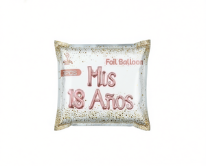 Palloncini in Foil 'Mis 18 Anos' a Forma di Lettera, Decorazioni per Feste di Compleanno per Adolescenti, 3 Pezzi - Product Image 1