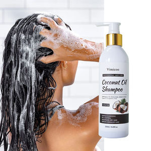 Ensemble de soins capillaires personnalisé avec logo, <span class=keywords><strong>shampoing</strong></span> et revitalisant, antipelliculaire, huile de noix de coco, biologique, végétalien, lissant, nourrissant, croissance des <span class=keywords><strong>cheveux</strong></span> - Product Image 1