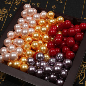 Lustre Offre Spéciale de haute qualité parfait rond rouge jaune rose couleur coquille naturelle perle prix de gros - Product Image 2