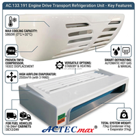 Camionnette frigorifique compacte 12V avec unité de réfrigération AC.133.191 à froid intégré pour le transport de marchandises