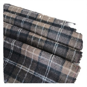 Tissu en velours tissé à carreaux vintage, mélange 20% laine 80% fibres chimiques, respirant, 353 GSM, pour vêtements homme, femme, garçon, fille - Product Image 2