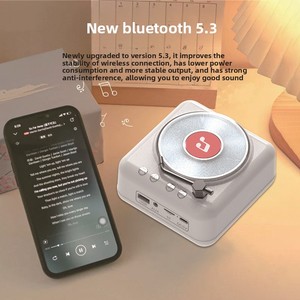 יצרן ישיר H3 רטרו ויניל עבור נגן CD רמקול 5.0, נגן תקליטים נייד, גרמופון מואר, פלסטיק, מתנה קטנה - Product Image 2