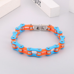 <span class=keywords><strong>Bracelet</strong></span> chaîne <span class=keywords><strong>de</strong></span> vélo pour <span class=keywords><strong>homme</strong></span> en acier inoxydable 316L, style rock hip-hop, bijoux pour <span class=keywords><strong>homme</strong></span>, vente en gros - Product Image 2