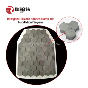 SSiC Wear Resistant Ceramic Curved Plates Silicon Carbide Tiles