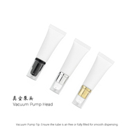 Tube vide pour gloss à lèvres noir et blanc 30 ml 15 ml, tube vide pour crème contour des yeux, tube souple personnalisé pour baume à lèvres 10 ml