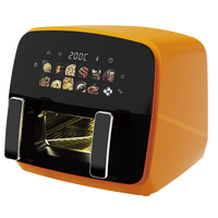 Friteuse à air numérique intelligente 1800W en acier inoxydable, vente en gros OEM, écran LCD, déshydratation, sans huile, 6L