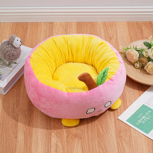 Cama Redonda de Pelúcia Desmontável e Lavável para Cães e Gatos, Tapete Quente de Inverno para Animais de Estimação - Product Image 3
