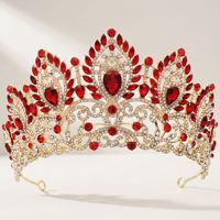 Diadème de Mariée de Luxe en Alliage 14cm avec Strass en Cristal et Motif Feuille – Couronne Élégante pour Cheveux de Mariage