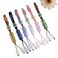 Diffuseur d'huiles essentielles suspendu en forme de bambou, flacon pendentif pour sac, téléphone portable, porte-clés aromatique.