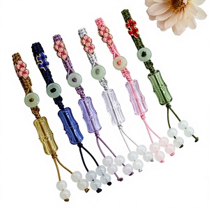 Diffuseur d'huiles essentielles suspendu en forme de bambou, flacon pendentif pour sac, téléphone portable, porte-clés aromatique. - Product Image 1