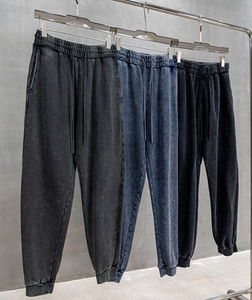 Pantalones Deportivos Casuales de Moda Retro para Hombre, Estilo Holgado, Lavados, Tipo Jogger - Product Image 1