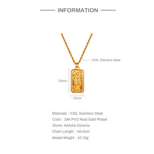 <span class=keywords><strong>Tarot</strong></span> Driedimensionale Reliëf Cz Achthoekige Hanger Niche Design Bloem Zonnegod Ketting Sieraden - Product Image 2