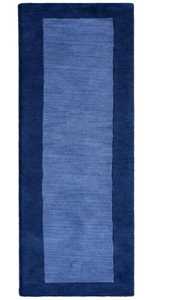 พรมปูพื้นขนแกะตกแต่งด้วยมือเป็นมิตรกับสิ่งแวดล้อมผ้าขนสัตว์เนื้อละเอียดสีน้ำเงินเข้มปรับแต่งขนาดที่มีลวดลายแอบสแตรก - Product Image 3