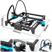Mini graveur laser CNC DIY 2,5 W/5,5 W, haute intensité, graveur 3D pour le bois et le caoutchouc, système de contrôle Cypcut pour les projets de bricolage